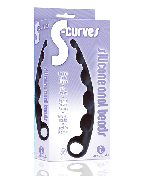 The 9's S Curves Silicone Anal Beads