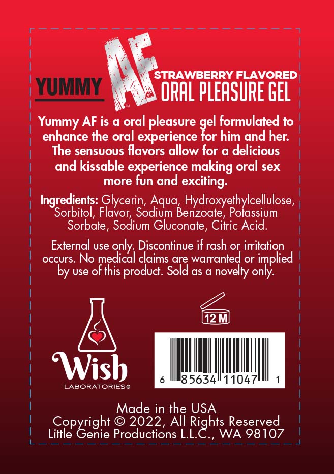 Yummy Af Oral Pleasure Gel Strawberry 2.2oz