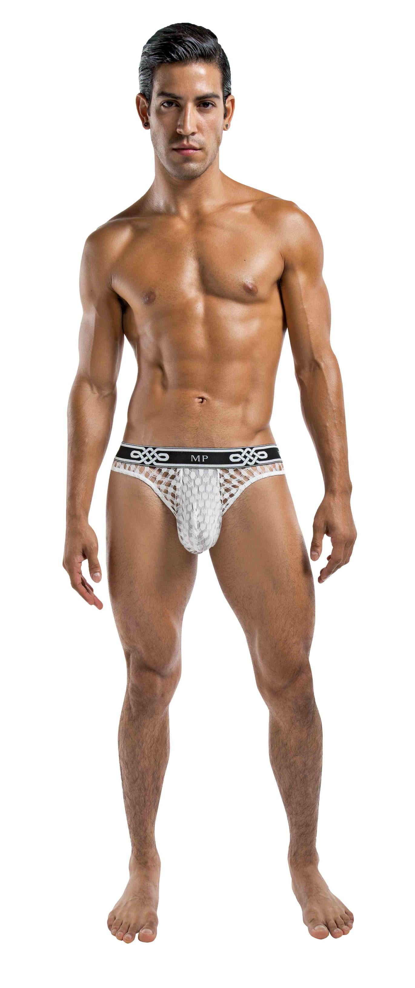 Peep Show Lo Rise Thong White Small/ Medium