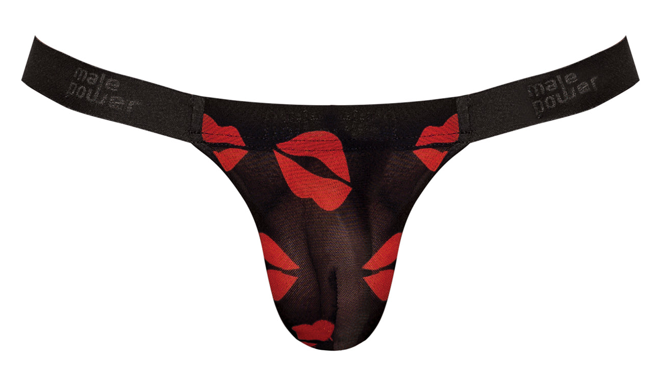 Kiss Me Micro Thong V Lips Print L/xl