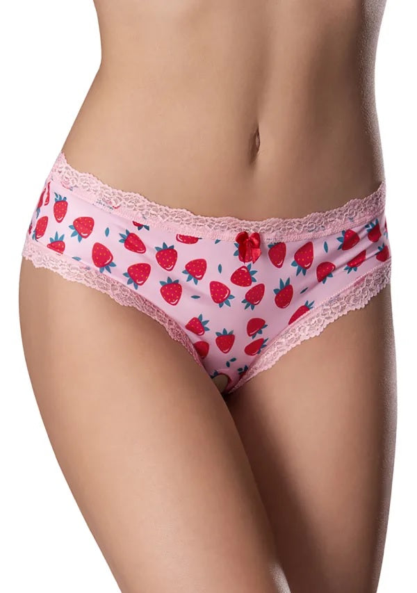 Crotchless Boy Short 2xl Strawberry