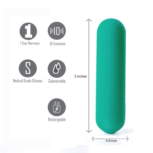 Jessi Mini Bullet Rechargeable Emerald