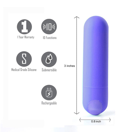 Jessi Mini Bullet Rechargeable Purple