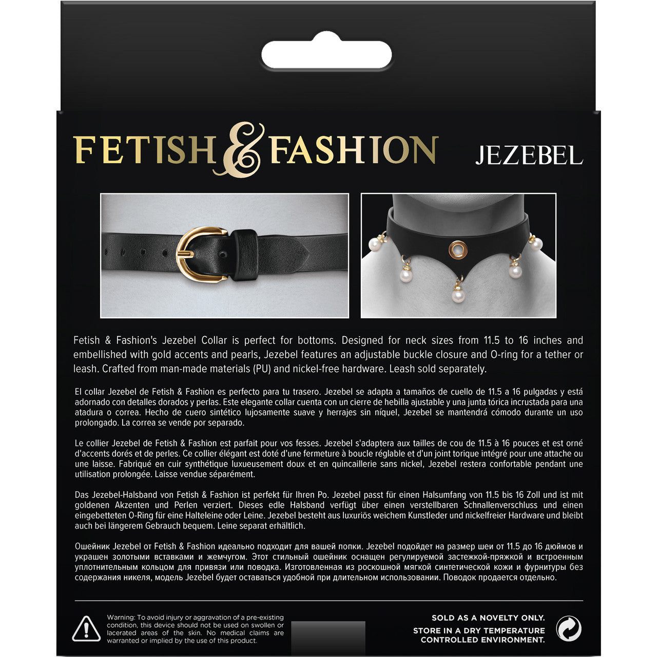 Fetish & Fashion Jezebel Collar Black