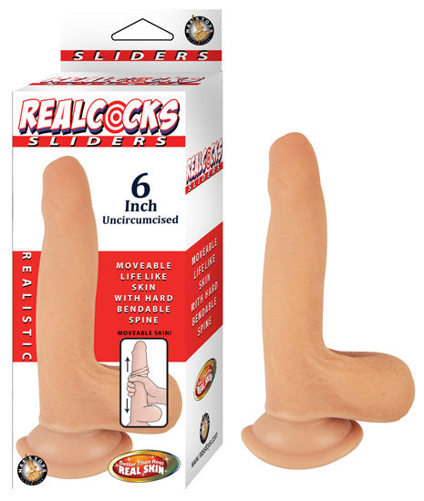 Real Cocks Sliders 6in Flesh Uncircumsized