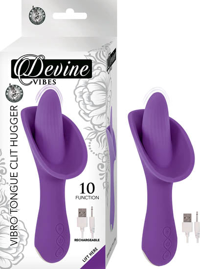 Devine Vibes Vibro Tongue Clit Hugger Purple