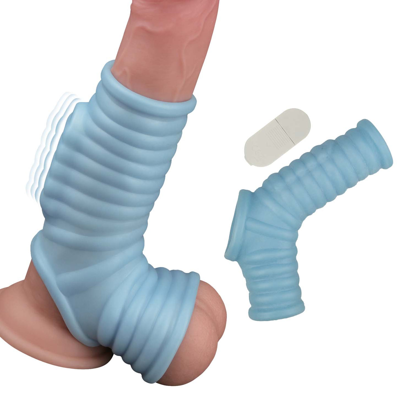 Vibrating Power Sleeve Ribbed Fit - Blue