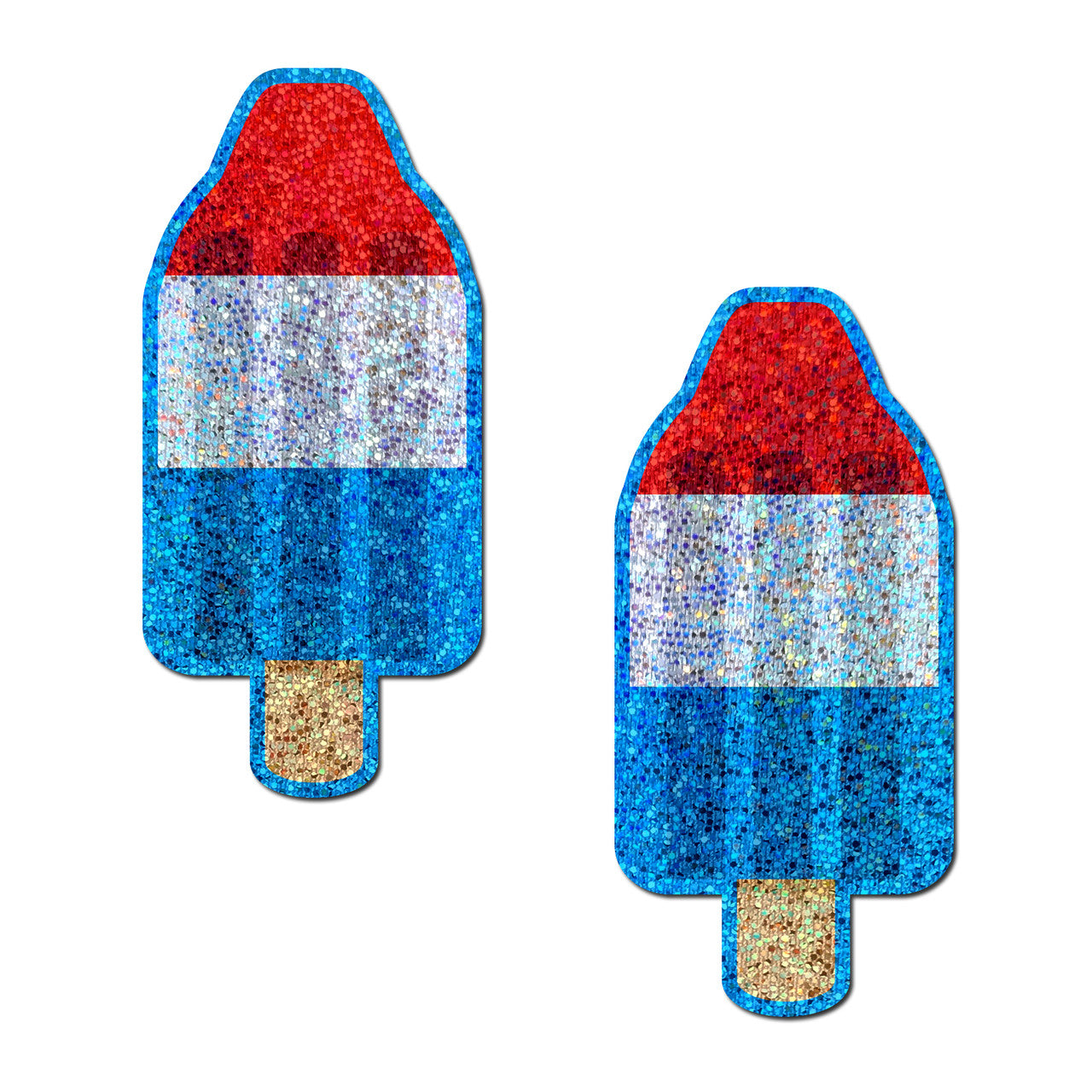 Pastease Red White & Blue Ice Pop Glitter