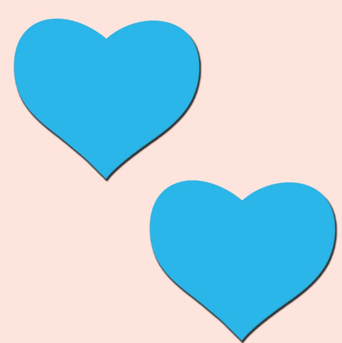 Pastease Hearts Glow In The Dark Neon Turquoise