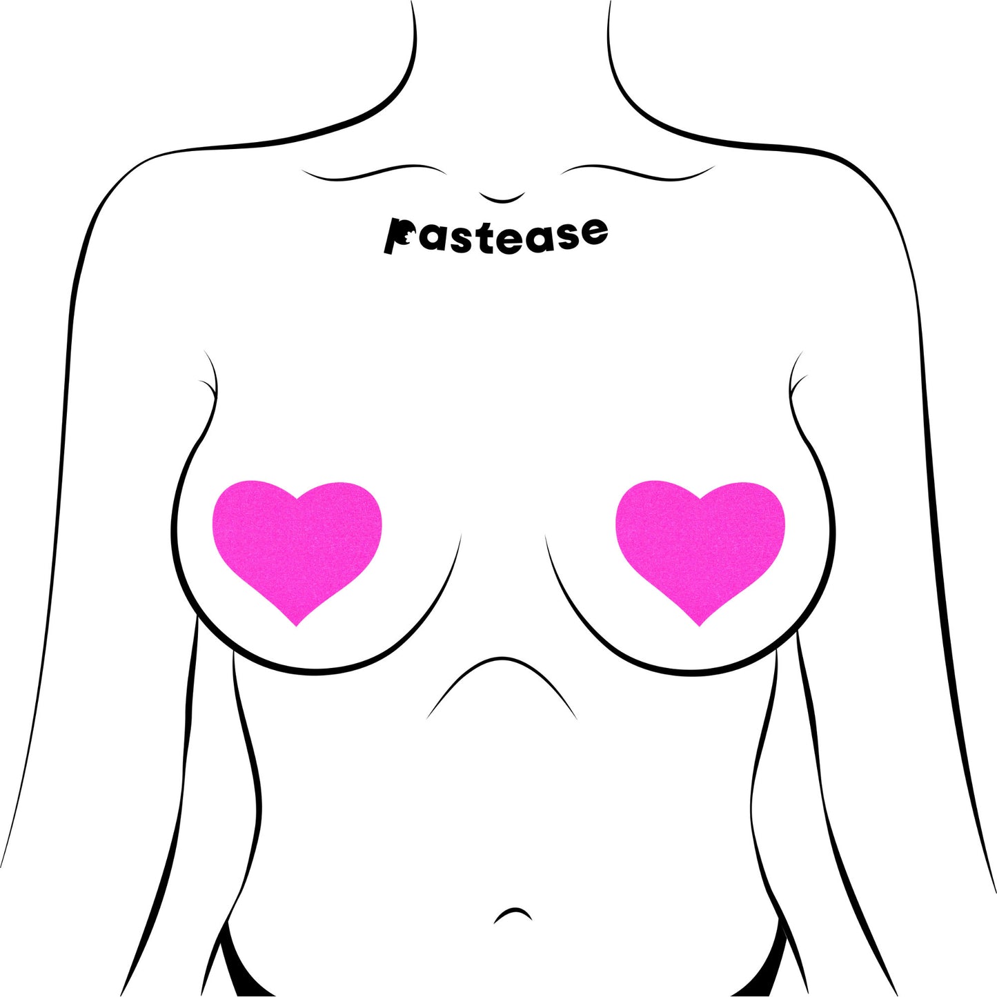 Pastease Heart Neon Pink