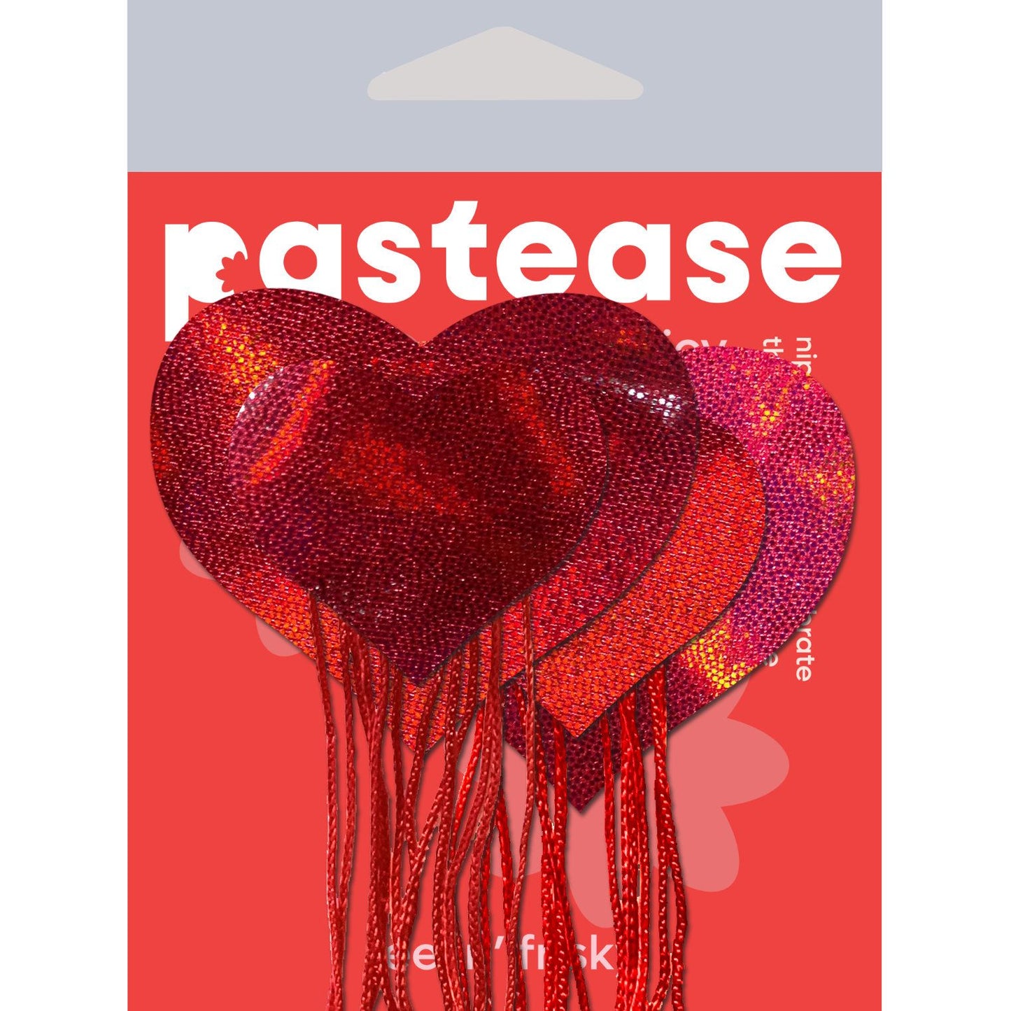 Pastease Red Holographic Heart W/ Tassel Fringe