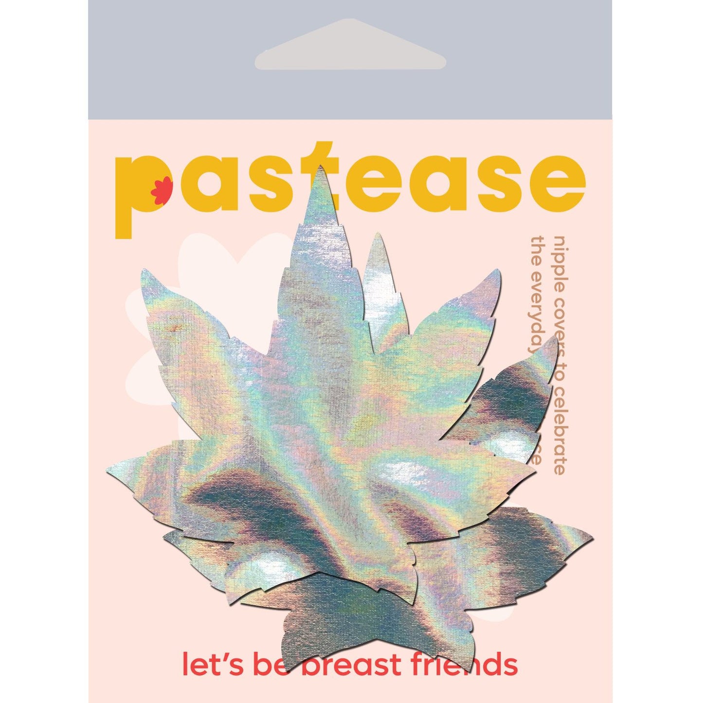 Pastease Indica Pot Leaf Silver Holographic Pasties