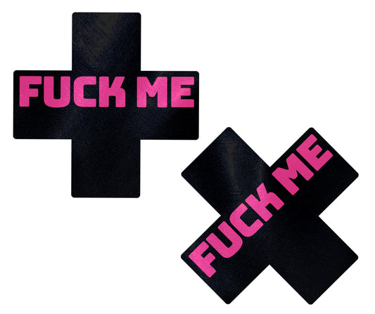 Pastease Liquid Black Cross Pink Fuck Me