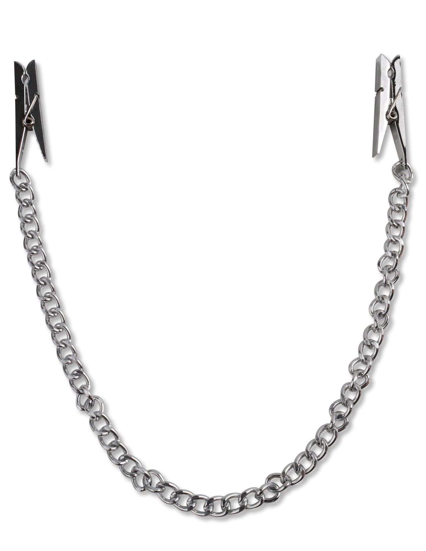 Fetish Fantasy Nipple Chain Clips-silver