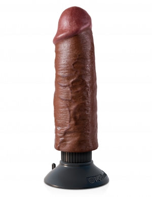 King Cock 6 In Cock Brown Vibrating