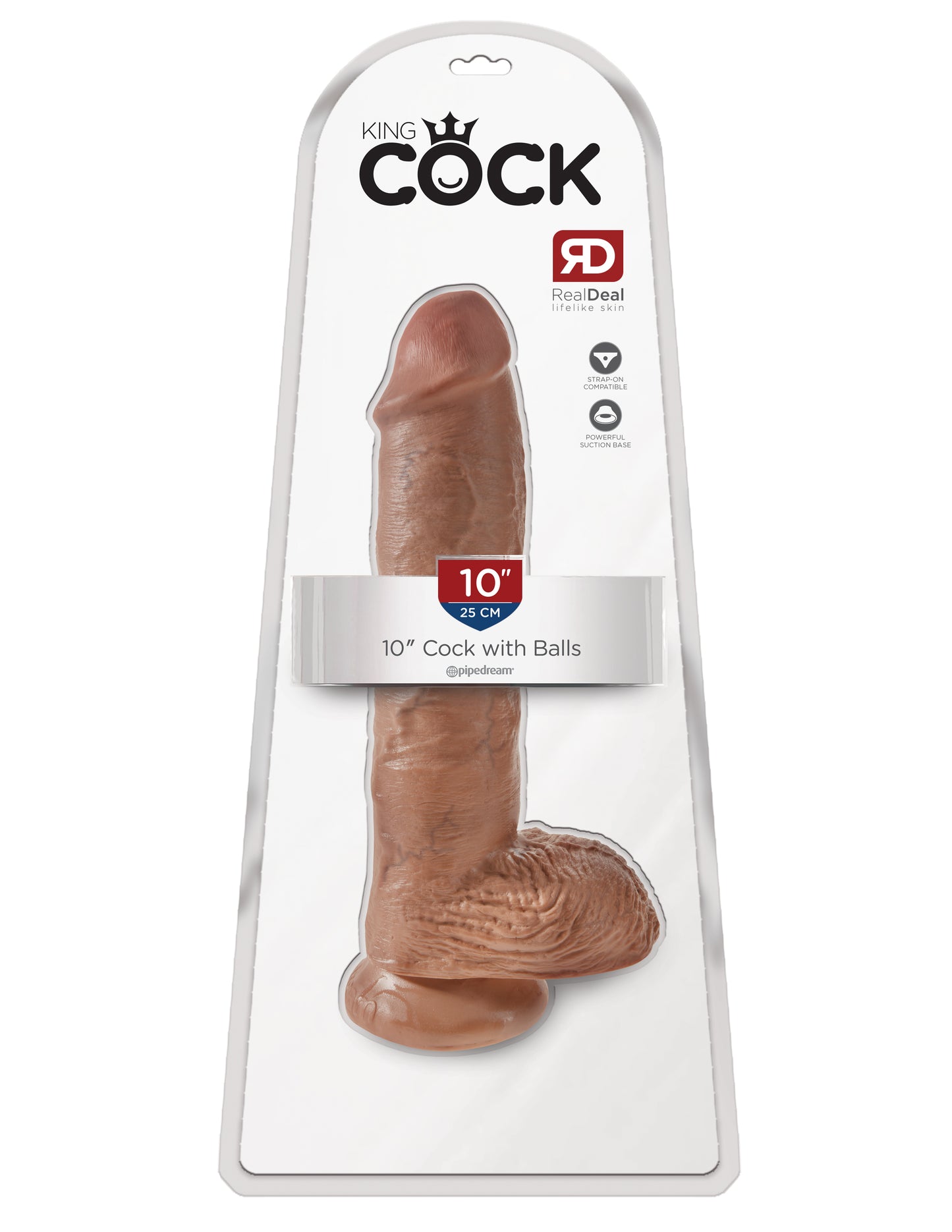 King Cock 10 In Cock W/balls Tan