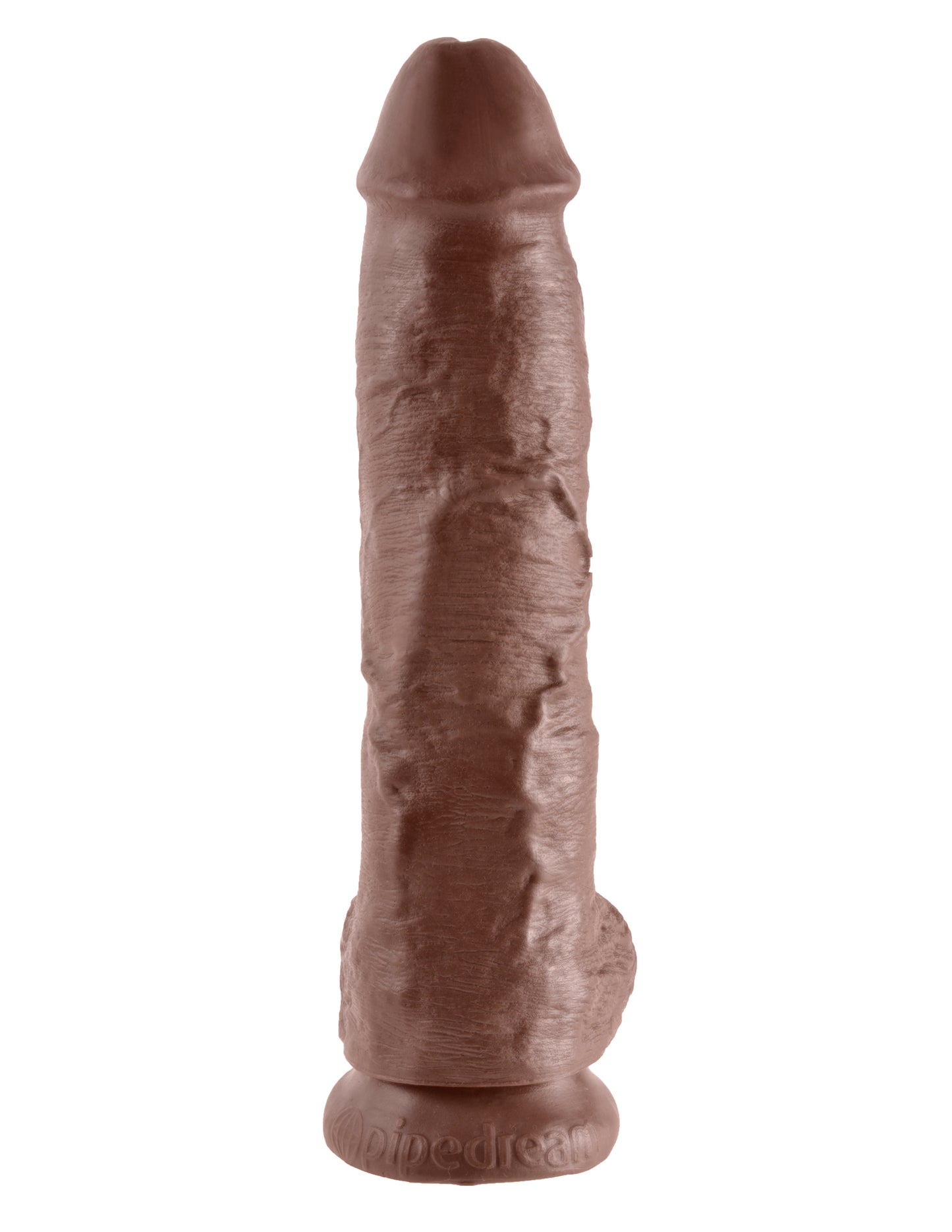 King Cock 10 In Cock W/balls Brown