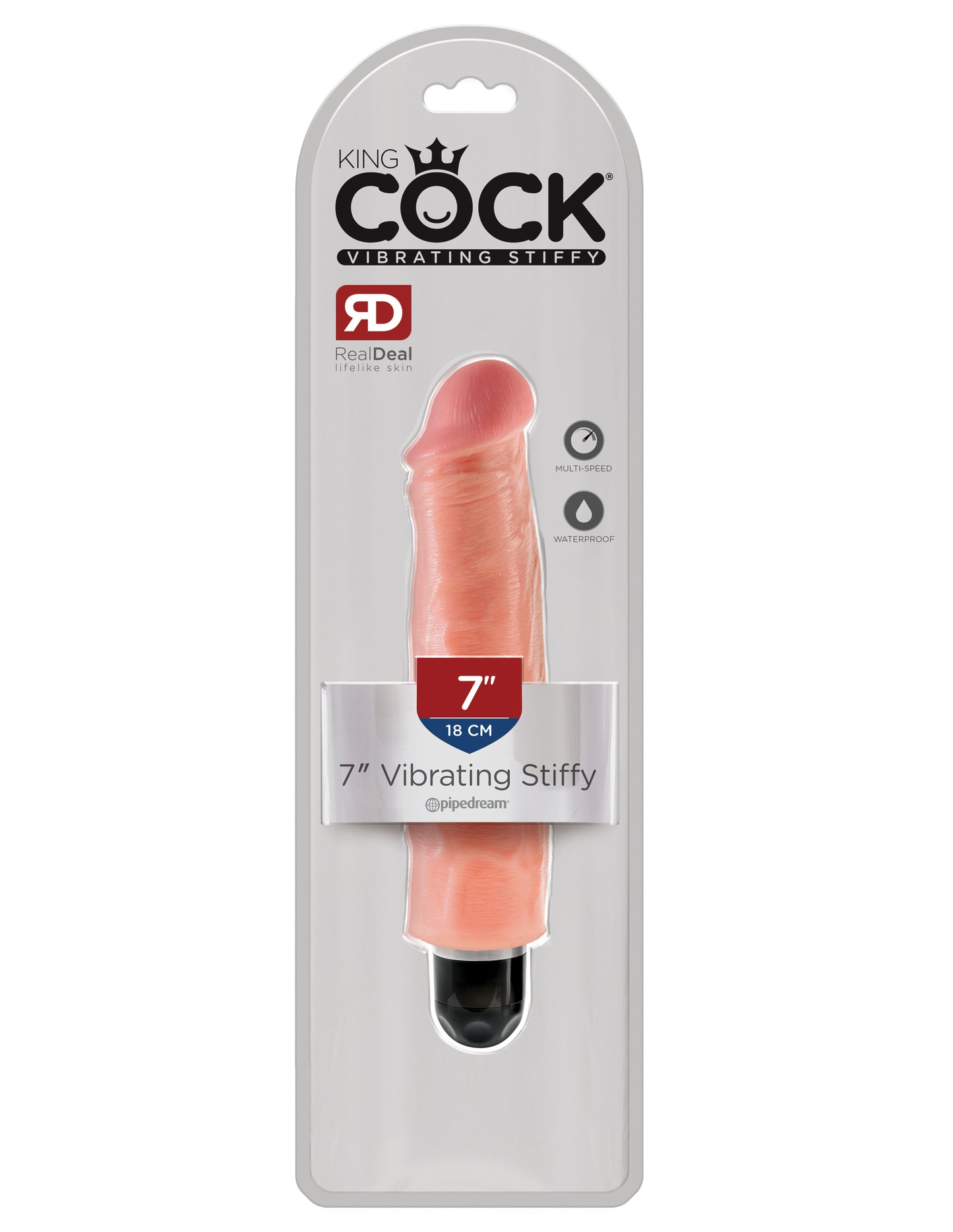 King Cock 7 In Vibrating Stiffy Light