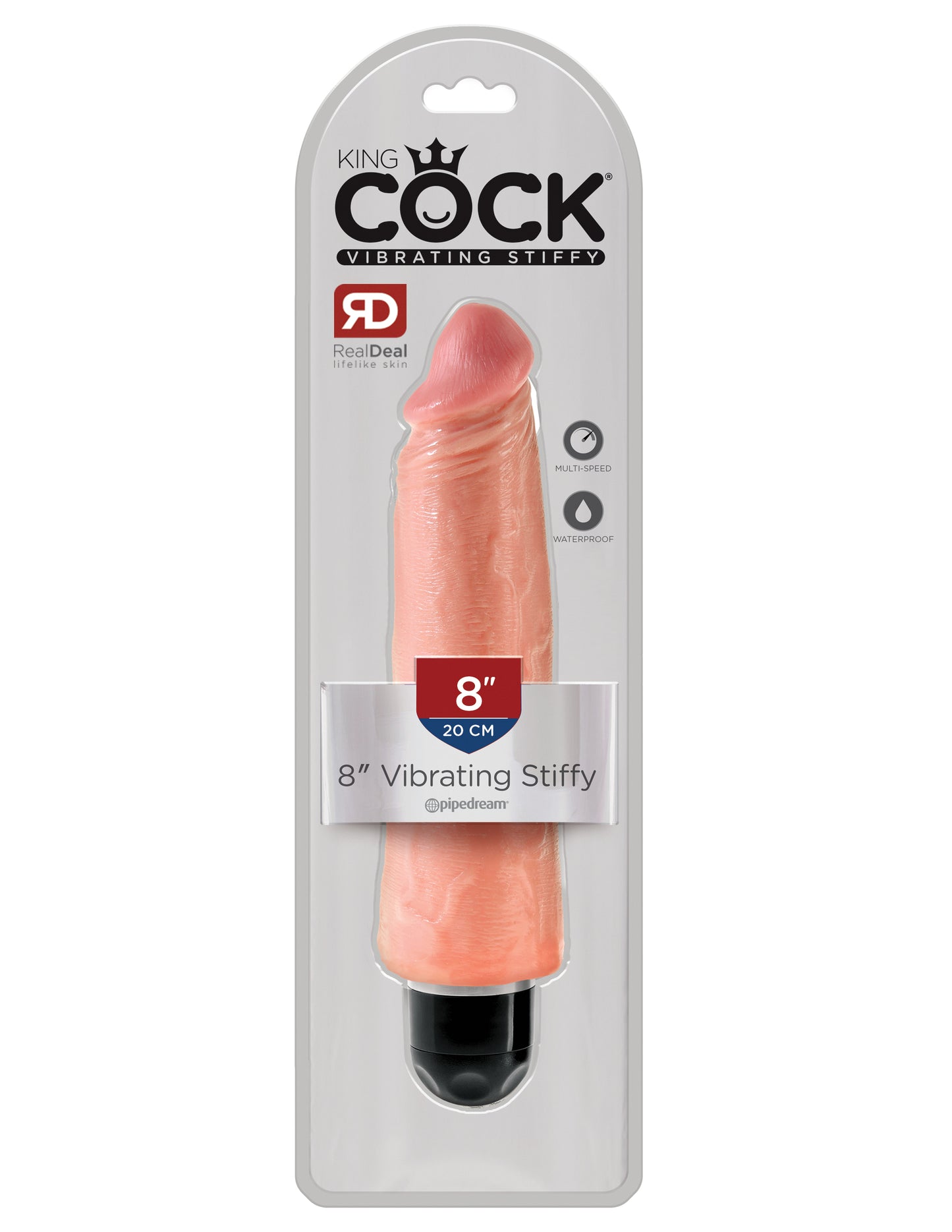 King Cock 8 In Vibrating Stiffy Light