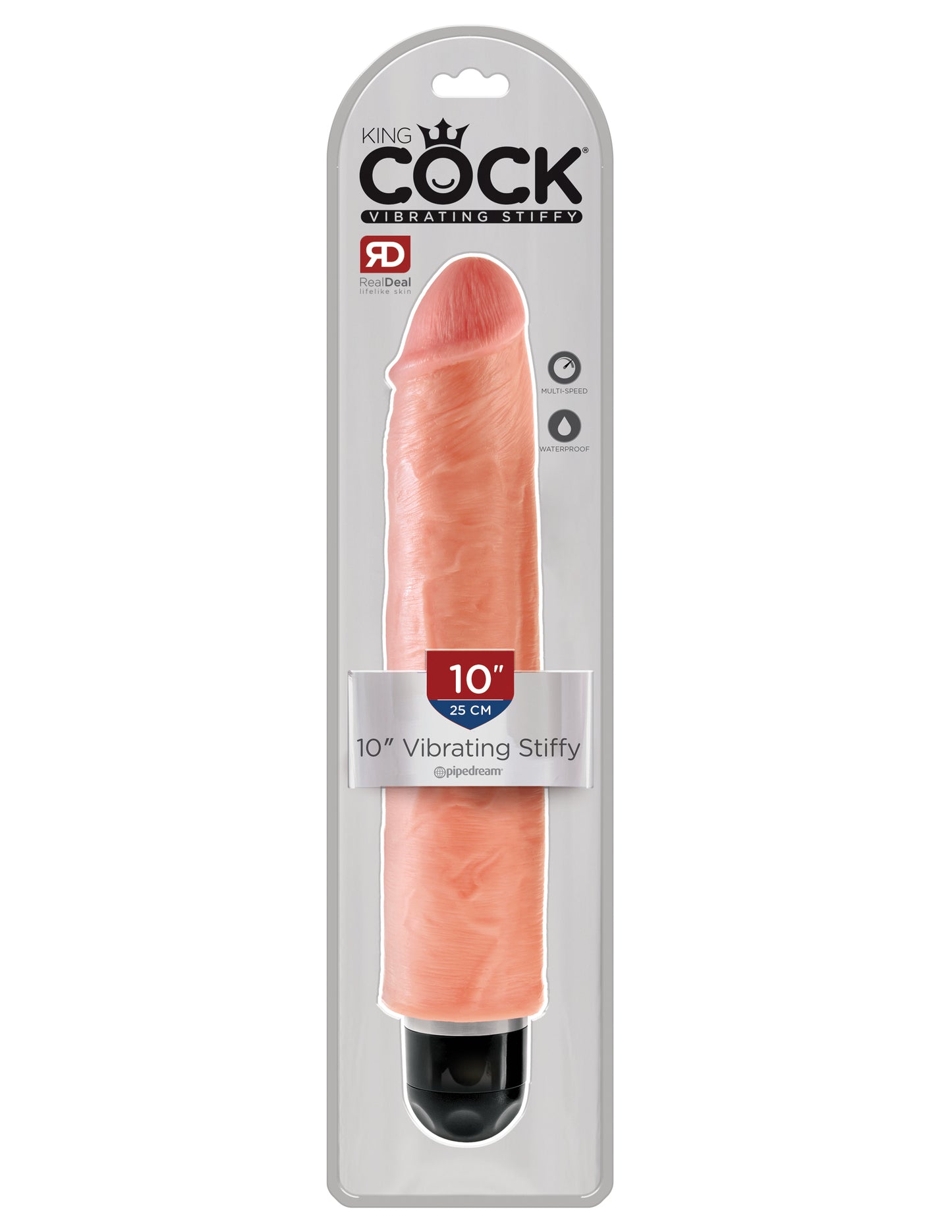 King Cock 10 In Vibrating Stiffy Light