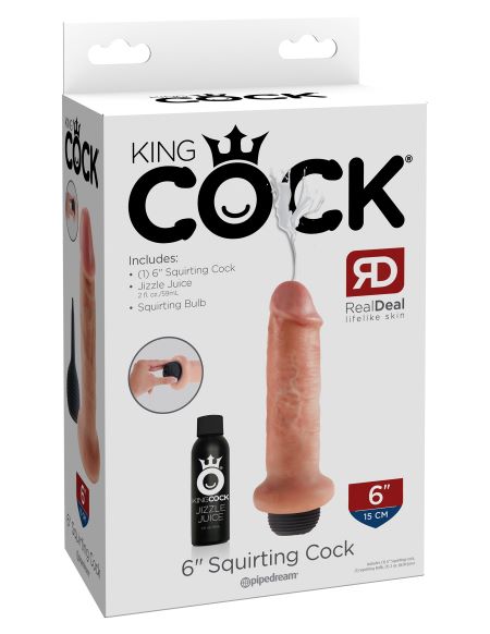 King Cock 6 In Squirting Cock Light