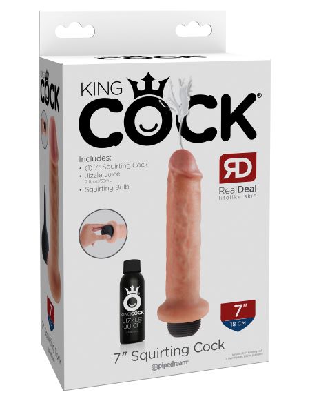 King Cock 7 In Squirting Cock Light