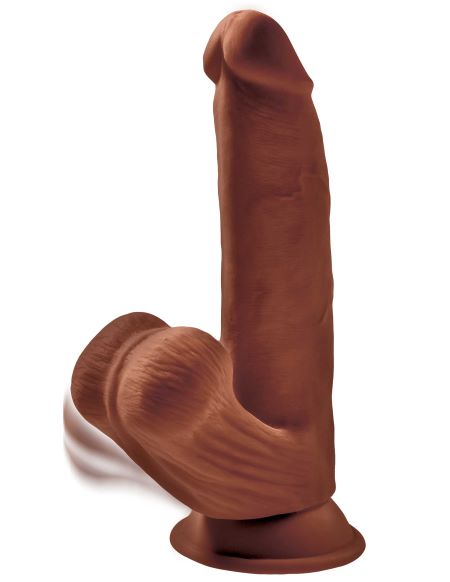 King Cock Plus 8 In Triple Density Cock W/ Balls Brown