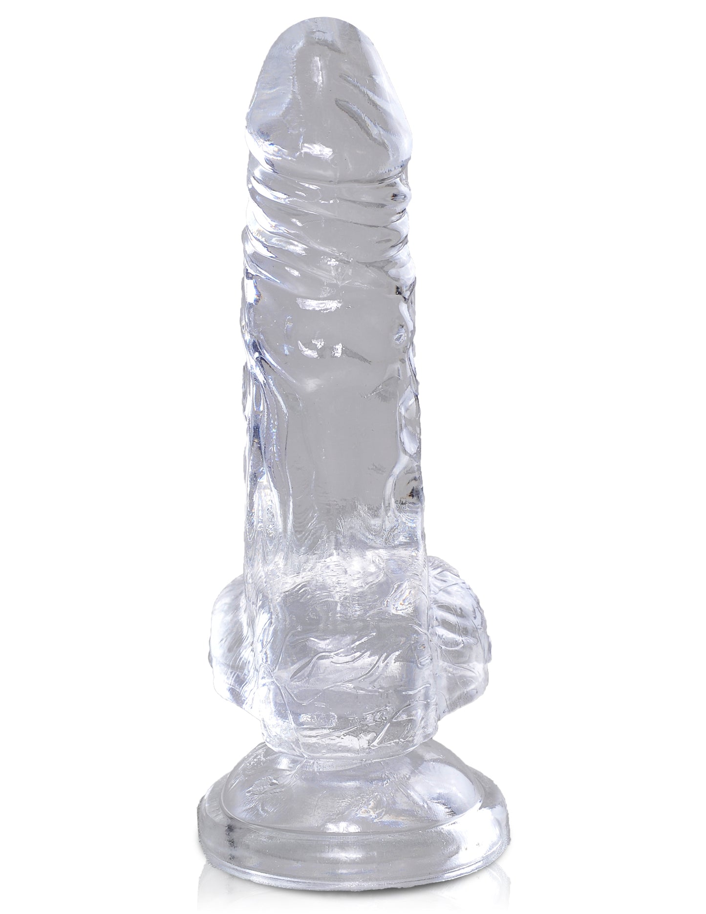 King Cock Clear 4 In Cock W/ Balls