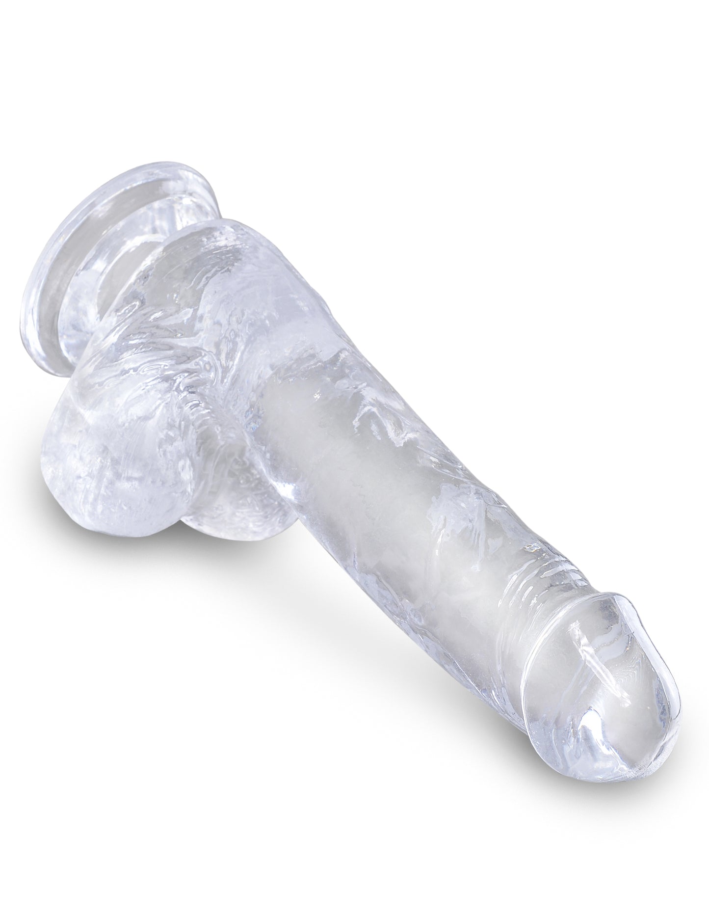 King Cock Clear 6 In Cock W/ Balls