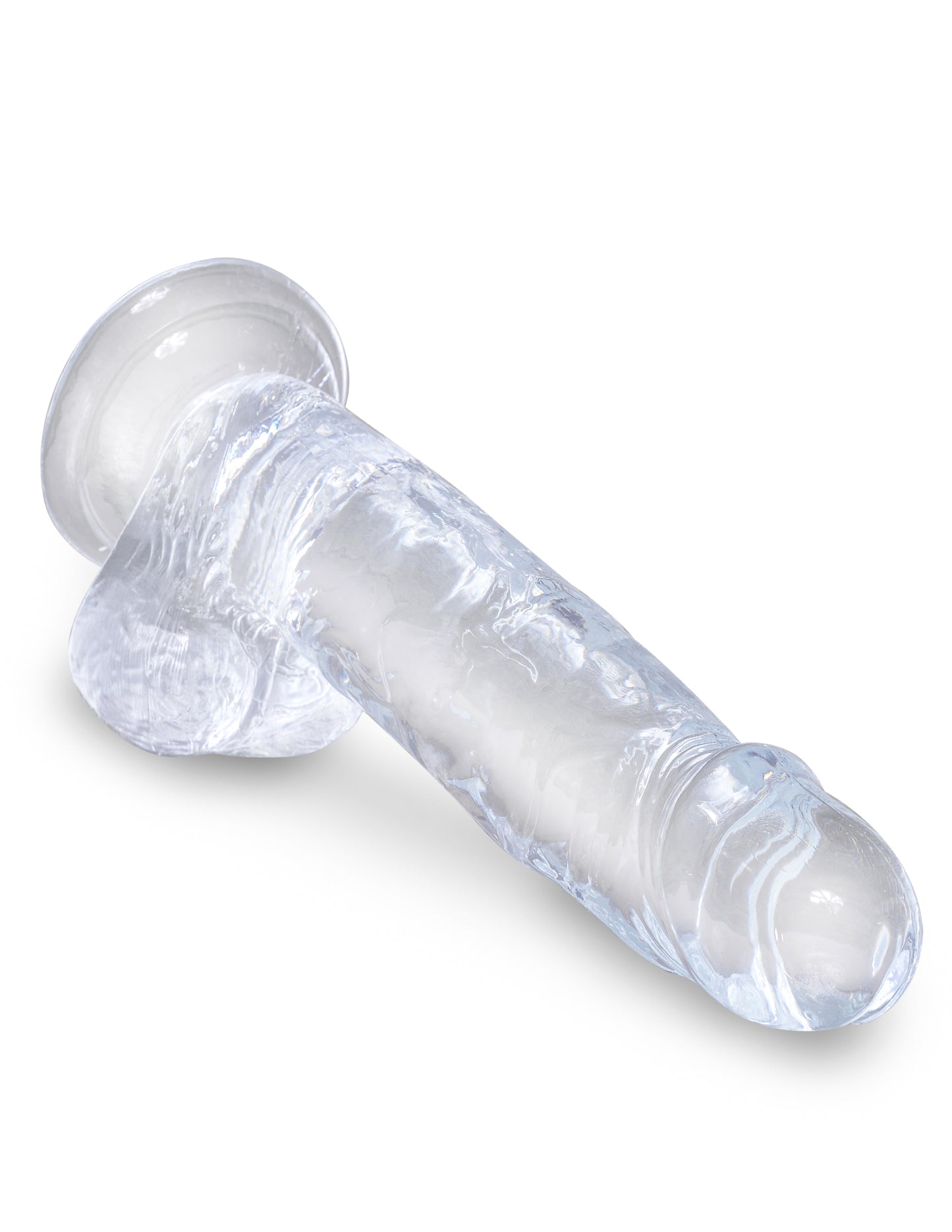 King Cock Clear 7 In Cock W/ Balls