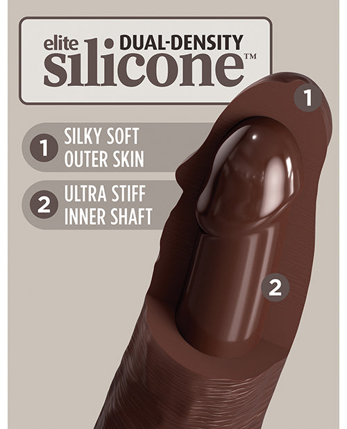 King Cock Elite 7 In Dual Density Brown