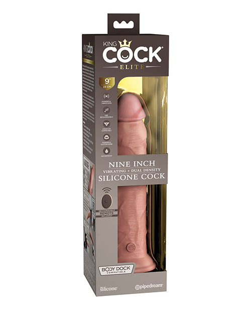 King Cock Elite 9 In Vibrating Dual Density Light