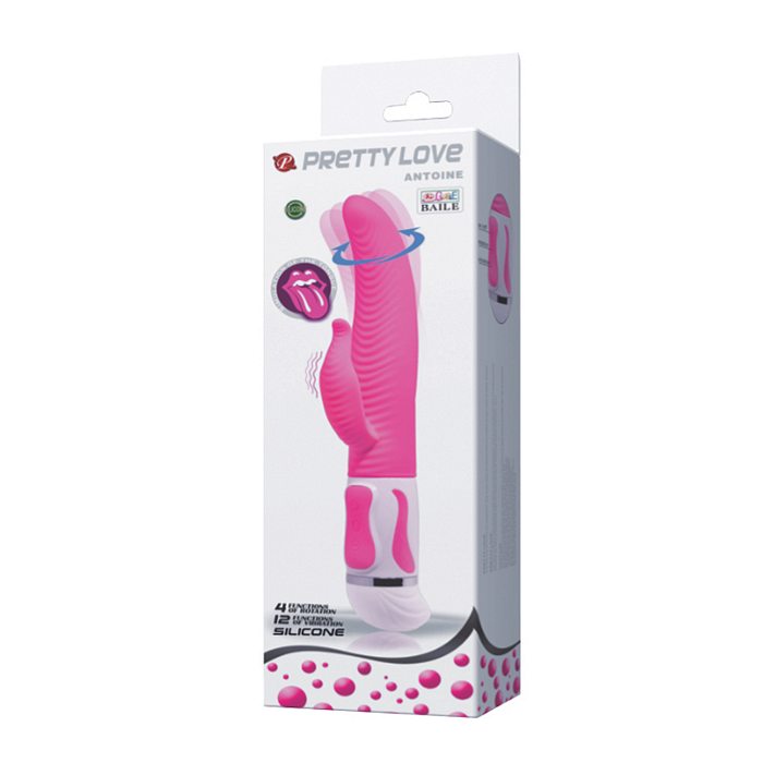 Pretty Love Antoine Rabbit Vibrator Silicone Pink