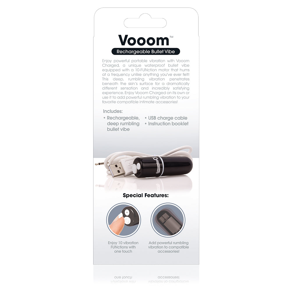 Screaming O Charged Vooom Rechargeable Bullet Vibe Black