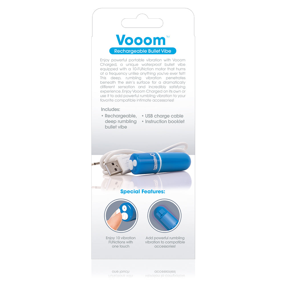 Screaming O Charged Vooom Rechargeable Bullet Vibe Blue