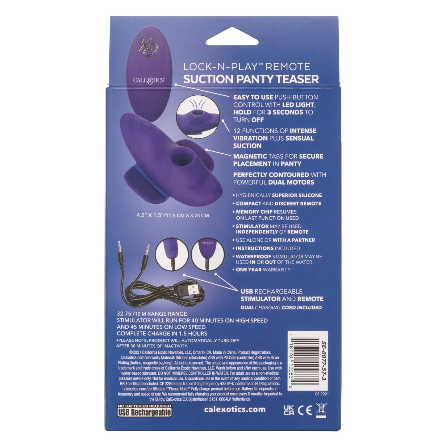 Lock N Play Remote Suction Panty Teaser