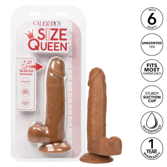 Size Queen 6in Brown