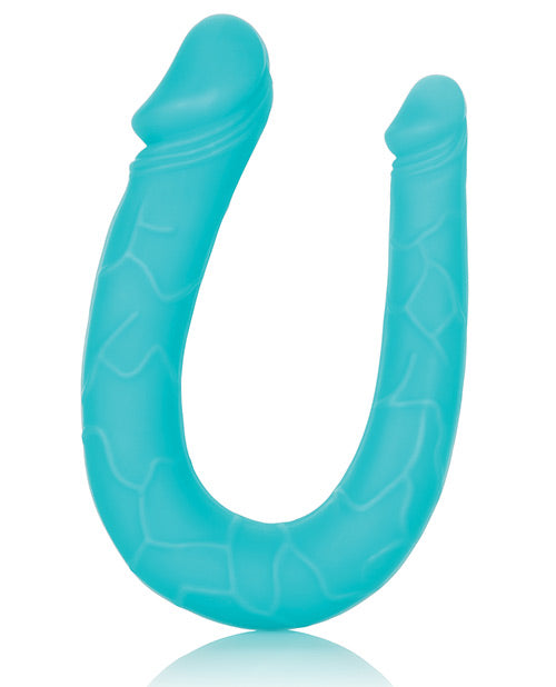 Silicone Double Dong Teal Ac/dc