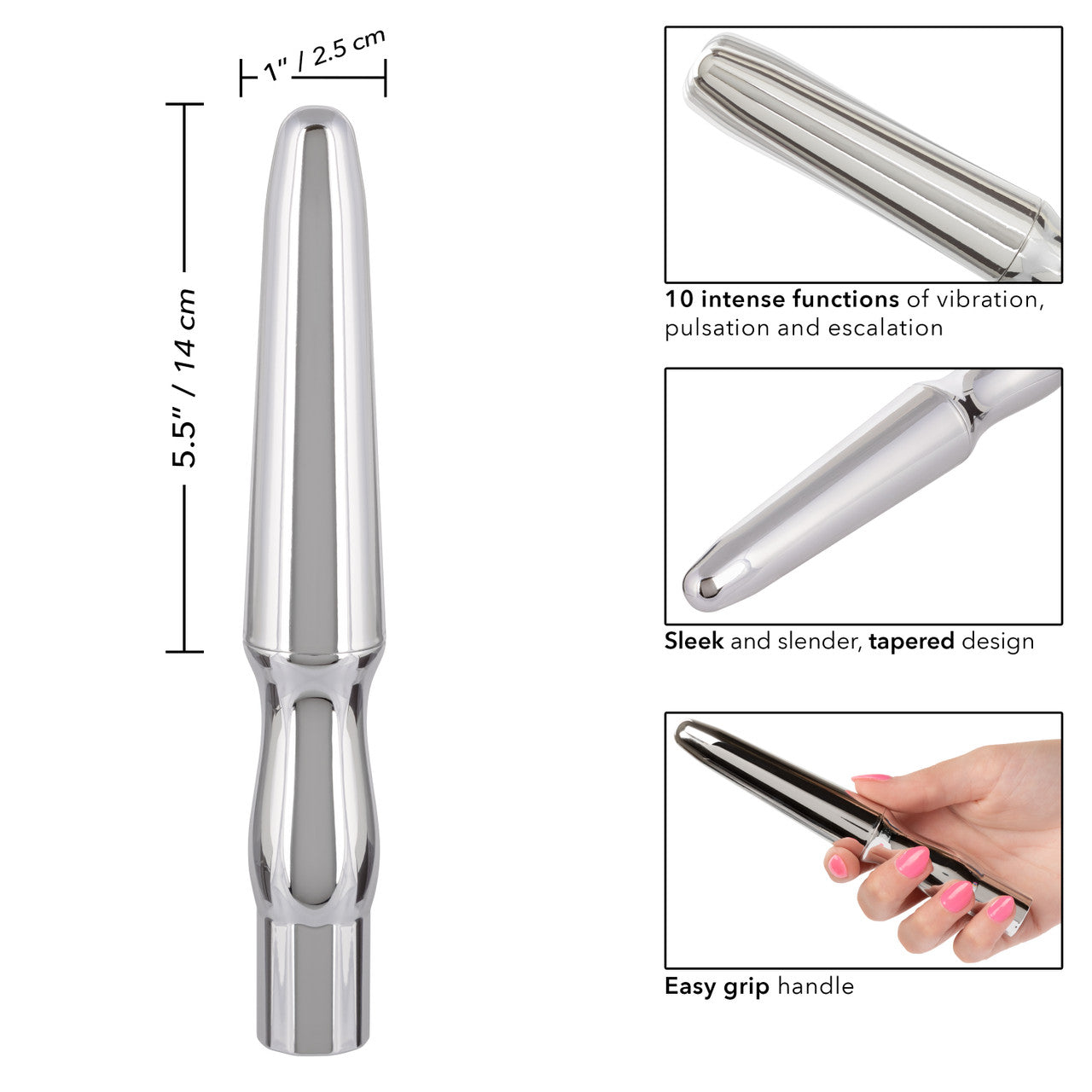 Rechargeable Anal Probe Silver