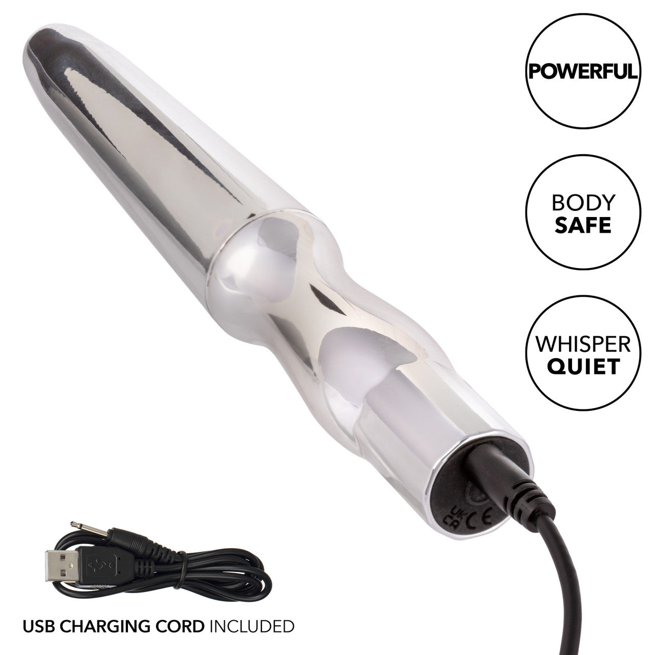 Rechargeable Anal Probe Silver