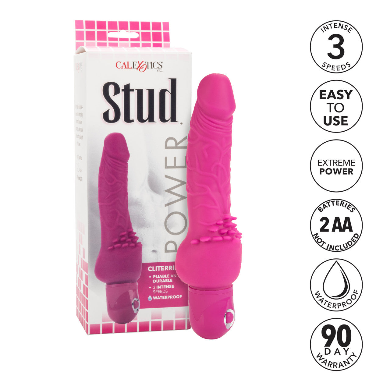 Power Stud Clitterific Pink