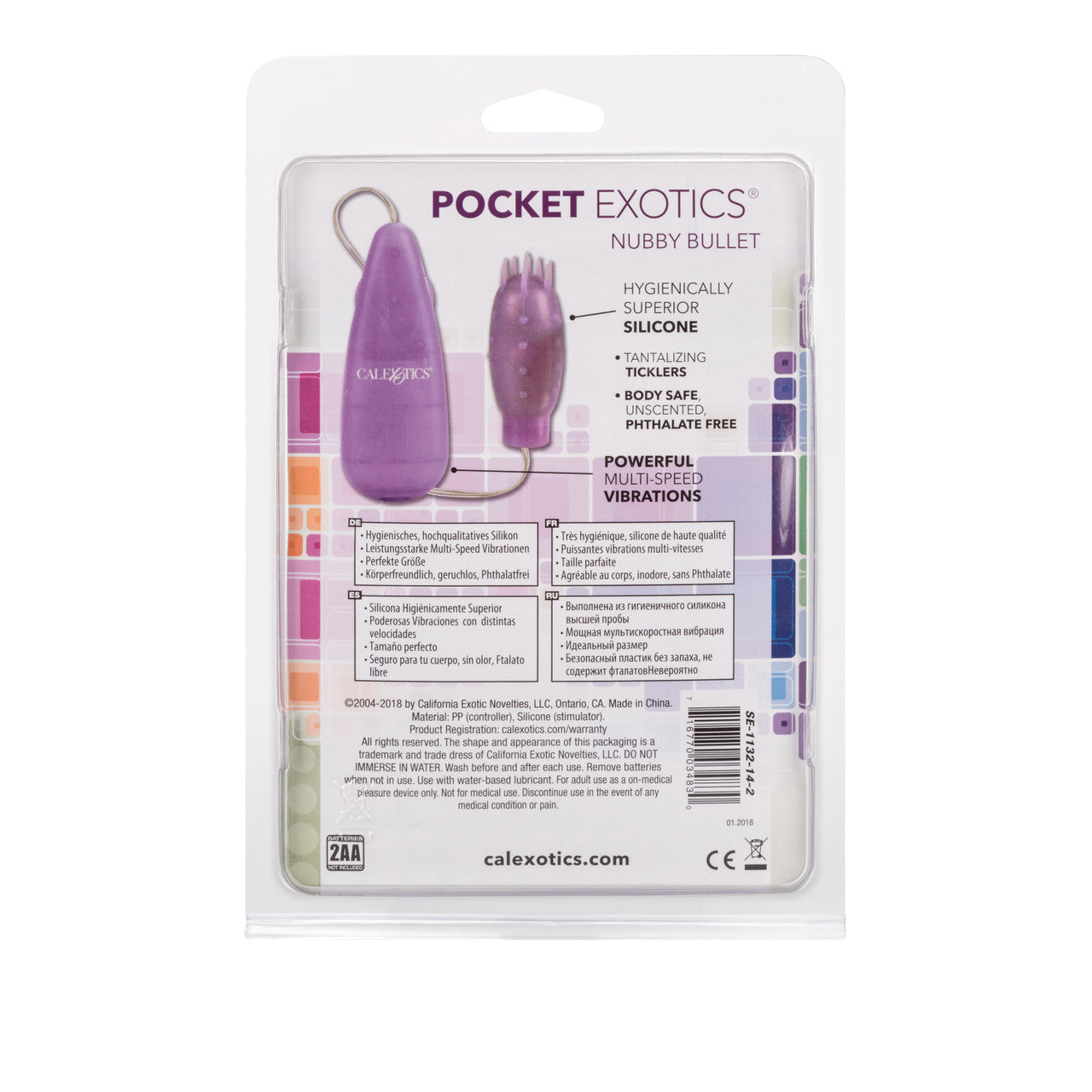 Silicone Slims Nubby Bullet Purple