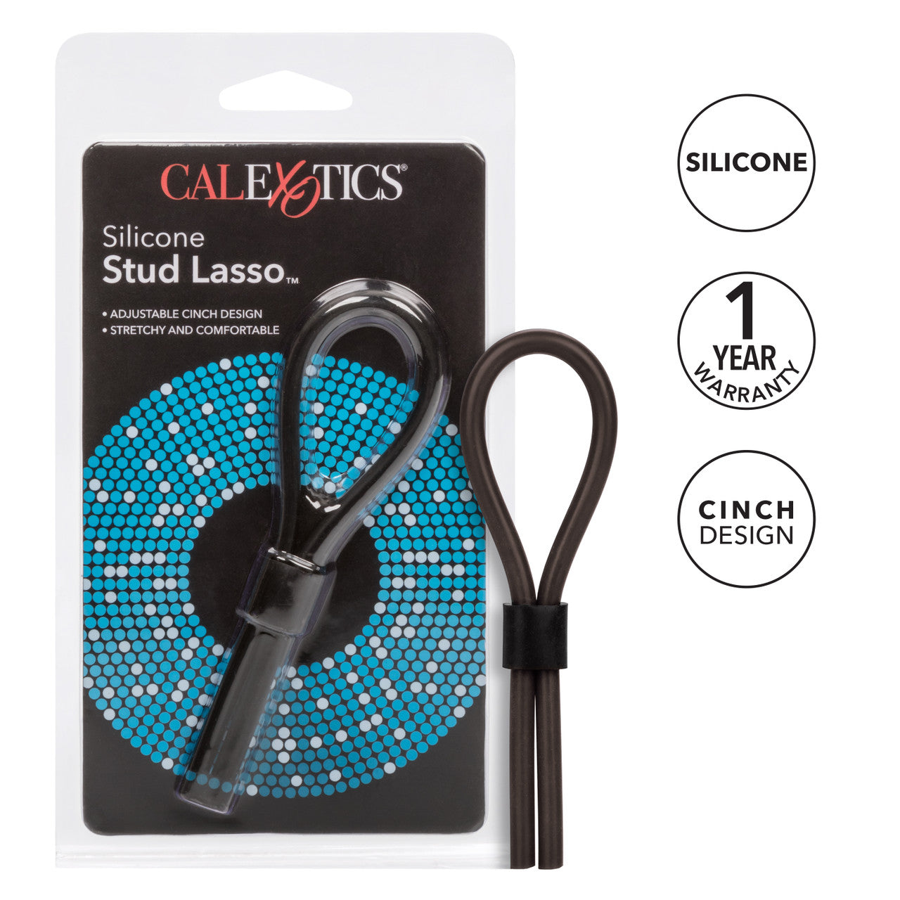 Silicone Stud Lasso Black