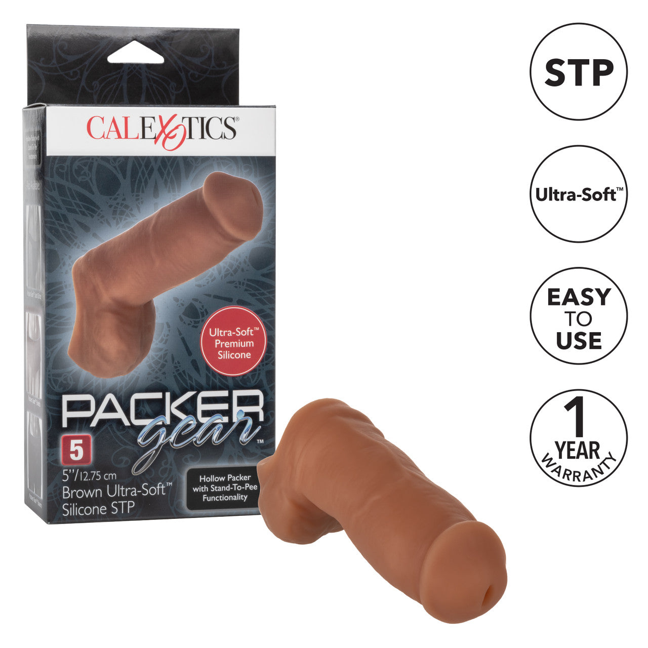 Packer Gear 5in Ultra Soft Silicone Stp Brown