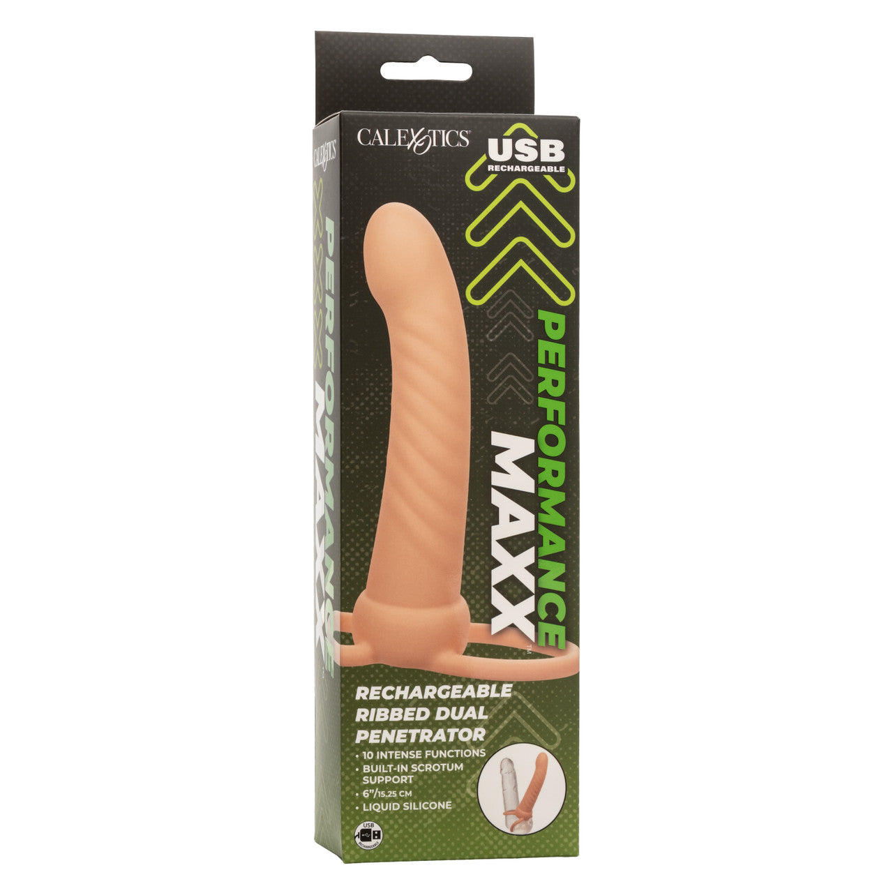 Performance Maxx Ribbed Dual Penetrator Ivory