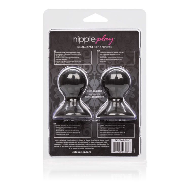 Nipple Play Silicone Pro Nipple Suckers Black