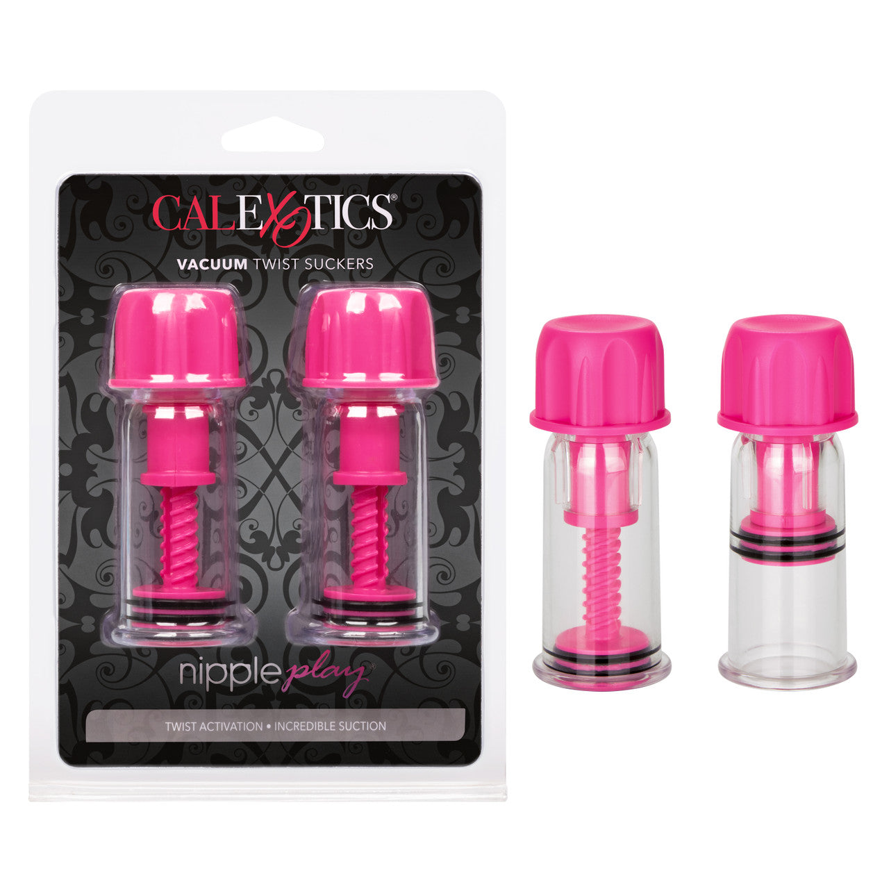 Nipple Play Vacuum Twist Suckers Pink