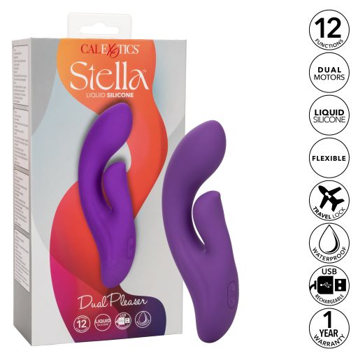 Stella Liquid Silicone Dual Pleaser Purple