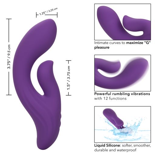 Stella Liquid Silicone Dual Pleaser Purple