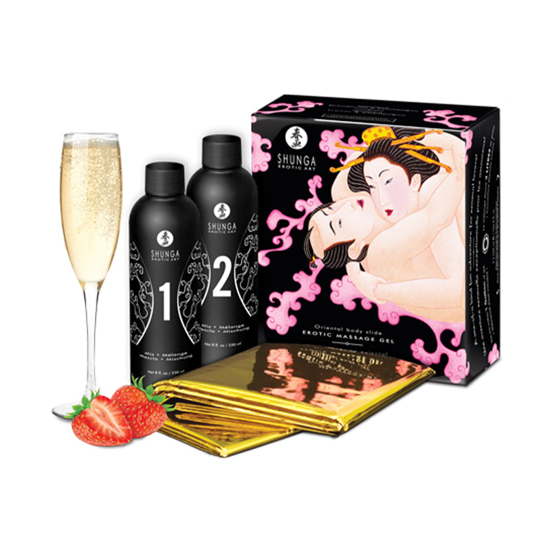 Oriental Body-to-body Massage Gel Champagne & Strawberry